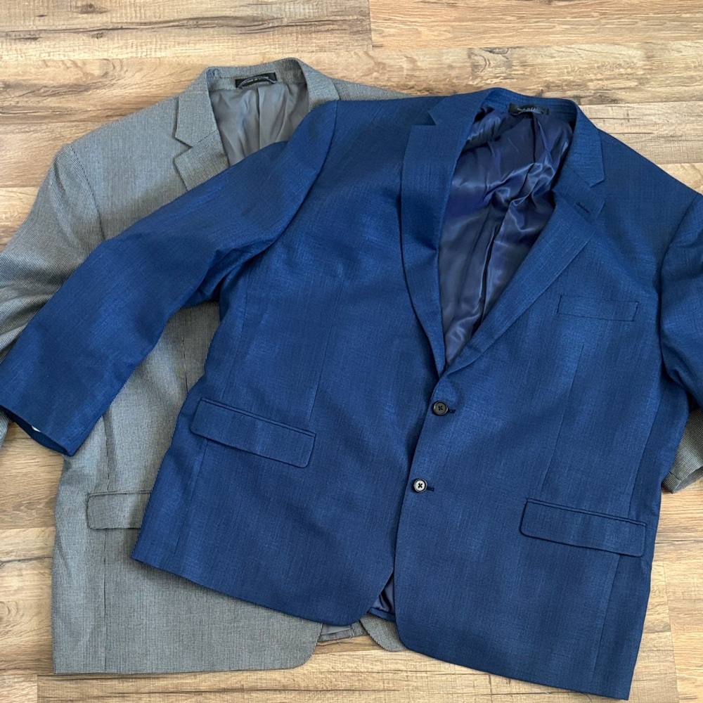 Lauren Ralph Lauren Men's Bundle Set Blazer Jacket Blue Grey 52R